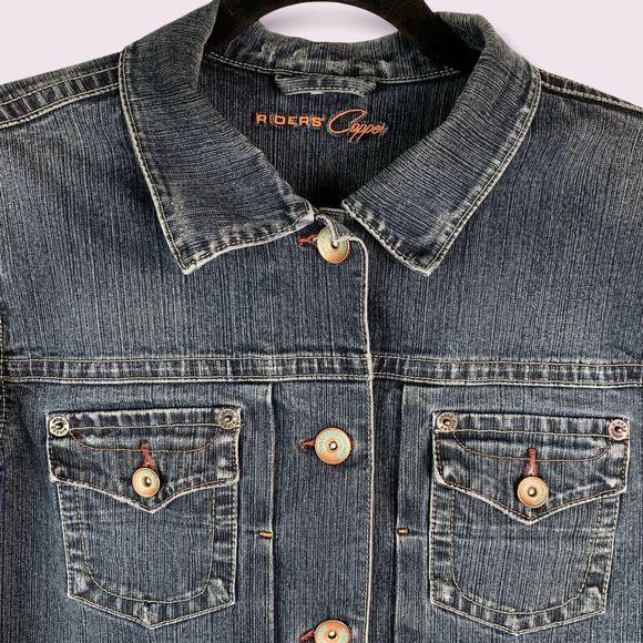 Floral Denim Jacket Hand Painted Jean Artisan Chic Country Girl Wearable Art - Picture 4 of 12